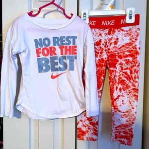 Toddler girl Nike active outfit